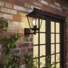 GoodHome Docker Fixed Matt Black Mains-powered Outdoor Up Wall light