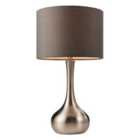 Luminosa Piccadilly Table Touch Lamp Satin Nickel, E14