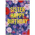 M&S Sister Floral Birthday Card