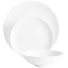 M&S Maxim Coupe Porcelain Dinner Set, White 12 per pack