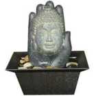 Techstyle Buddha And Hand Tabletop Indoor Fountain / Water Feature With Pebbles