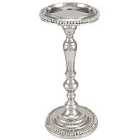Techstyle Antique Traditional Metal Decorative Single Candle Holder Silver