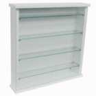 Techstyle Exhibit 4 Shelf Glass Wall Display Cabinet White