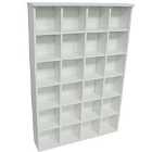 Techstyle Pigeon Hole 480 Cd / 312 Dvd Blu-ray Media Cubby Storage Shelves White