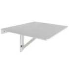Techstyle Hideaway Wooden Fold Down Drop-leaf Wall Mounted Dining Table White