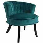 Techstyle Clam Designer Curved Back Accent Chair Green/Blue