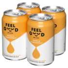 Feel Good Drinks Peach & Passionfruit Fruitful Sparkling Water 4 x 330ml