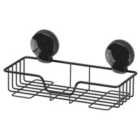 Suctionloc Black Rectangular Basket Bathroom Accessory