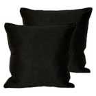 Riva Home Fiji Twin Pack Polyester Filled Cushions Black
