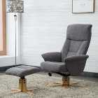 Whitham Swivel Recliner Chair, Grey