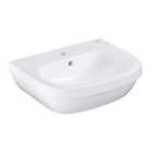 Grohe Euro Gloss Alpine white Round Wall-mounted Cloakroom Basin (W)55cm