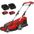 Einhell Power X-Change Cordless Lawnmower 36V - 37cm Cutting Width - Includes 2x 3.0Ah Batteries And Charger - GE-CM 36/37 Li