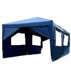 Outsunny 3m x 6m Pop Up Gazebo Party Tent Canopy Marquee with Storage Bag Blue