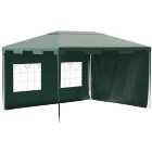 Outsunny 3 x 4 m Garden Gazebo Outdoor Canopy Marquee Party Tent Green
