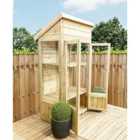 5 x 2 Pressure Treated Wooden T&G Wooden Pent Mini Greenhouse (5' x 2' / 5ft x 2ft)