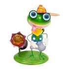 Metal Frog Garden Ornament With Solar Powered Light