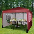 MCC Direct Gazebo 3x3 Pop up with Sides Red