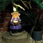 Garden Outdoor Solar Powered Light Up Gnome Egg Basket Ornament Decoration