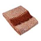 Furn. Weaver Throw Herringbone Design Fringed Edges Acrylic Rust