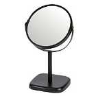Capri 2X Magnification Double Sided Vanity Table Mirror - Black