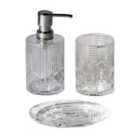 Balmoral Collection Clear 3 Piece Bathroom Accessory Set
