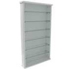 Techstyle Exhibit Solid Wood 6 Shelf Glass Wall Display Cabinet White