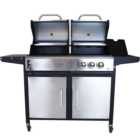 Charles Bentley 2+1 Dual Fuel BBQ Stainless Steel