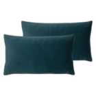 Evans Lichfield Sunningdale Twin Pack Polyester Filled Cushions Kingfisher 30 x 50cm