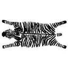 Furn. Zebra Woven Cotton Anti-slip Bath Mat Black/White
