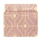 Furn. Bee Deco Geometric Cotton Jacquard Bath Towel Blush