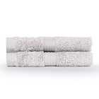 Paoletti Cleopatra Egyptian Combed Cotton 2 Pack Face Cloths Silver