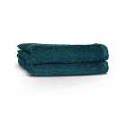The Linen Yard Loft Woven Combed Cotton 2 Pack Face Cloths Teal