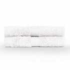 Paoletti Cleopatra Egyptian Combed Cotton 2 Pack Face Cloths White