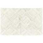 The Linen Yard Diamond Tufted Knitted Cotton Anti-slip Bath Mat Ivory
