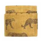 Furn. Leopard Cotton Jacquard Hand Towel Gold