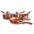 Cermalon Ceramic 5 Piece Cookware Set - Metallic Copper