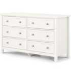 Julian Bowen Maine 6 Drawer Wide Chest Of Drawers Surf White