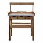Esscherts Garden NG103 Potting Table With Rack - Brown