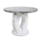Shankar Neptune Round Marble Effect Grey/White Dining Table