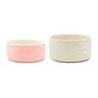 Scruffs 2pc Bowl Set Pink / Cream - 19/20cm