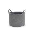 Cotton Rope Grey Storage Basket
