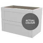Duarti By Calypso Highwood 800mm Full Depth 2 Drawer Wall Hung Vanity Unit - Panther Grey