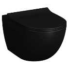 VitrA Norden Easy Clean Wall Hung Toilet Pan & Soft Close Slim Seat - Matt Black