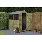 Forest Garden 6 x 4 ft Apex Overlap Pressure Treated Shed