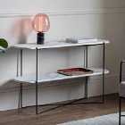 Crossland Grove Christie Console Table White Marble
