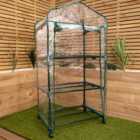 1.3m Outdoor Garden Patio Portable 3 Tier Greenhouse on Wheels