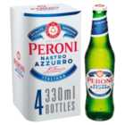 Peroni Nastro Azzurro Bottled Beer Lager Multipack 4 x 330ml