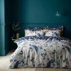 Peacock Blue Duvet Cover and Pillowcase Set