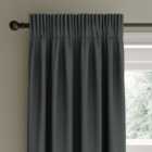 Berlin Charcoal Thermal Blackout Pencil Pleat Curtains