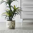 Grey Geometric Tiled Large Plant Pot